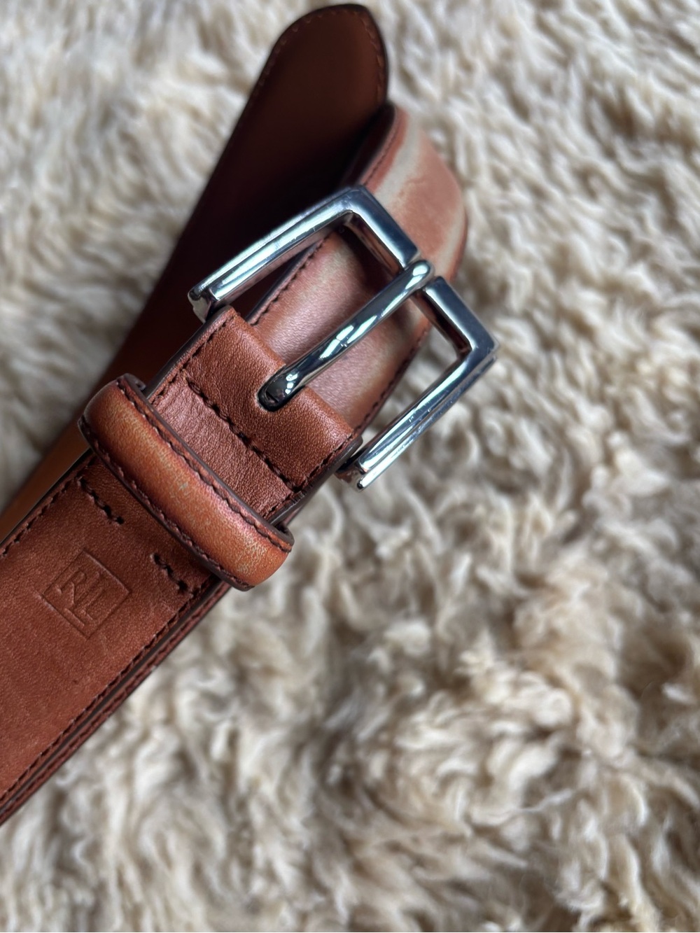 Ralph Lauren Leather belt
Lauren Ralph Lauren 
Silver buckle
34